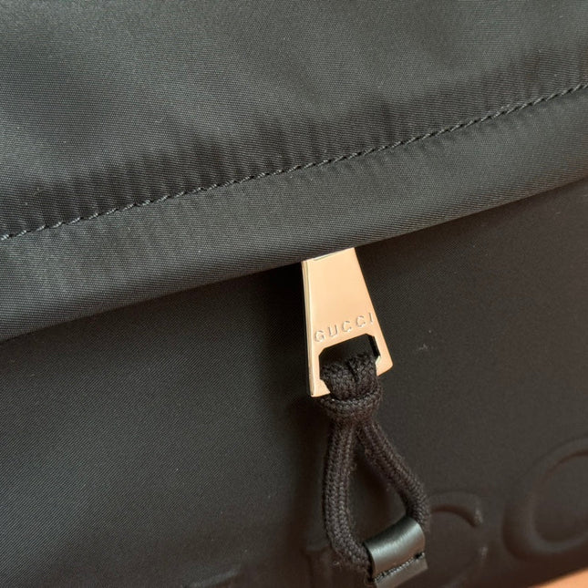 WEB STRIPE-STRAP TOTE BAG 45 IN BLACK CANVAS