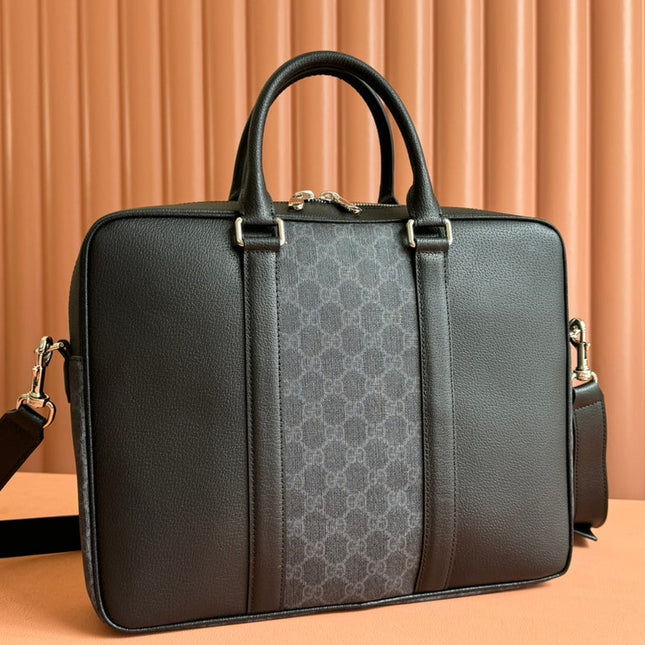 JUMBO MEDIUM BRIEFCASE 36.5 IN EXTRA DARK GREEN GG CALFSKIN