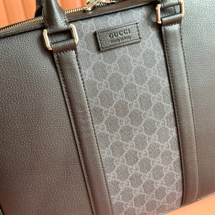 JUMBO MEDIUM BRIEFCASE 36.5 IN EXTRA DARK GREEN GG CALFSKIN