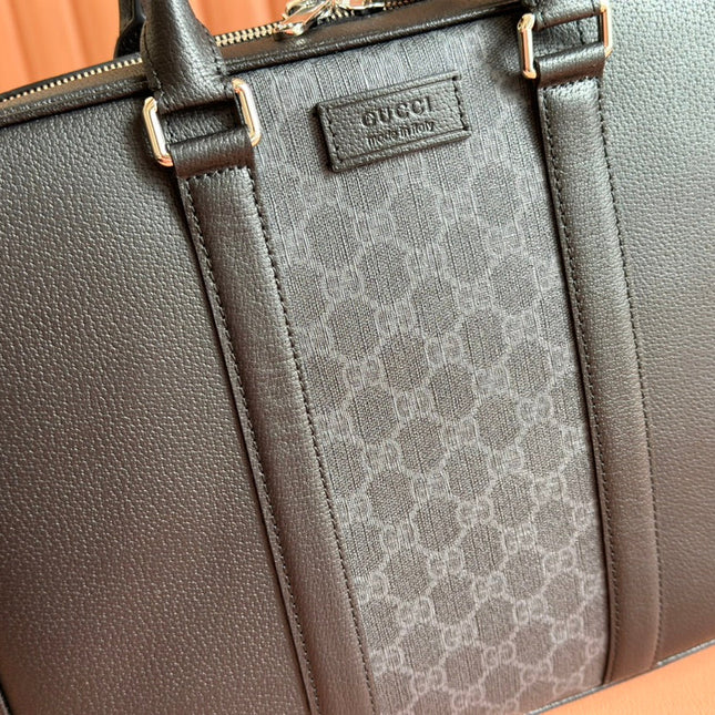 JUMBO MEDIUM BRIEFCASE 36.5 IN EXTRA DARK GREEN GG CALFSKIN