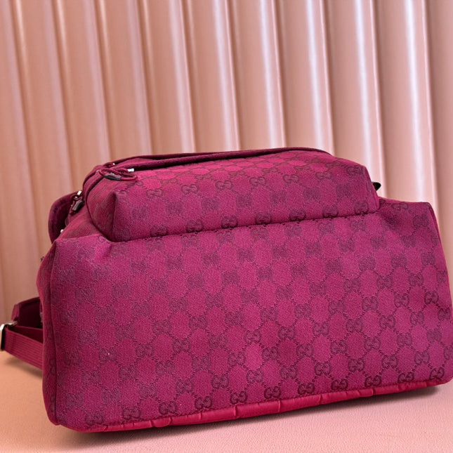 MEDIUM BACKPACK 40 IN ROSSO ANCORA RED GG CANVAS