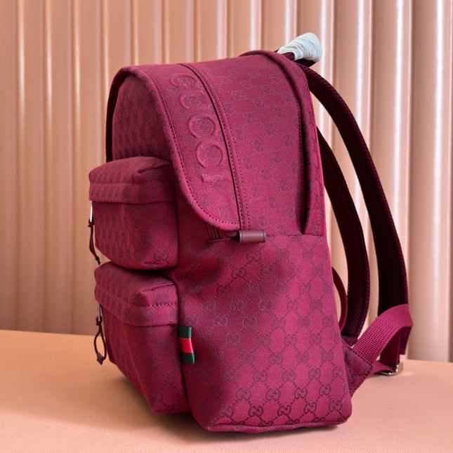 MEDIUM BACKPACK 40 IN ROSSO ANCORA RED GG CANVAS