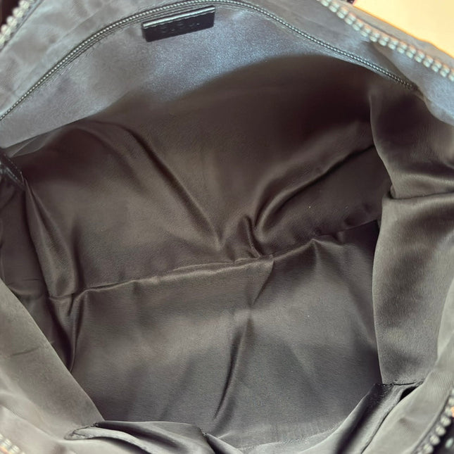 NYLON LINE TOTE BAG 34.5 IN BLACK GG CANVAS