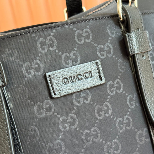 NYLON LINE TOTE BAG 34.5 IN BLACK GG CANVAS