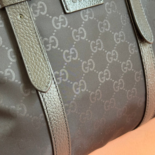 NYLON LINE TOTE BAG 34.5 IN BLACK GG CANVAS