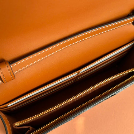 EMBLEM WALLET GG MONOGRAM 20 IN BEIGE AND DARK BROWN GG CALFSKIN