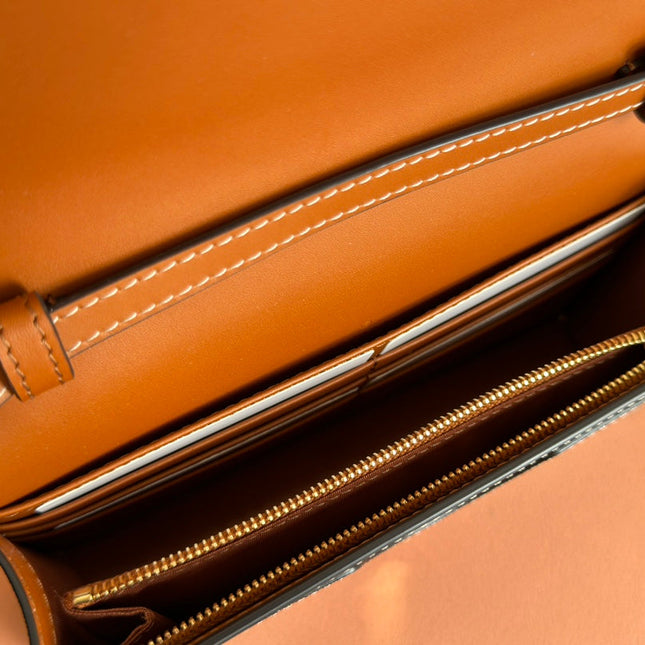 EMBLEM WALLET GG MONOGRAM 20 IN BEIGE AND DARK BROWN GG CALFSKIN