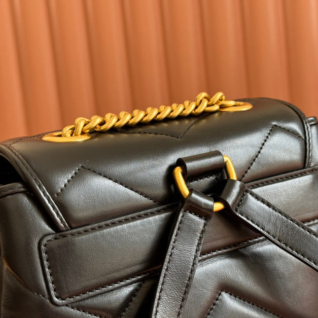 MARMONT BACKPACK 20 IN BLACK CALFSKIN GOLD HARDWARE