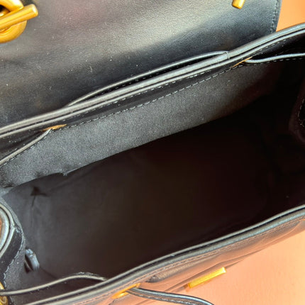 MARMONT BACKPACK 20 IN BLACK CALFSKIN GOLD HARDWARE