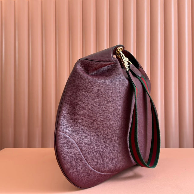 B LARGE SHOULDER BAG 49 IN ROSSO ANCORA RED CALFSKIN