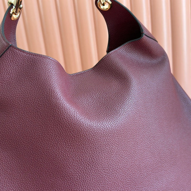 B LARGE SHOULDER BAG 49 IN ROSSO ANCORA RED CALFSKIN