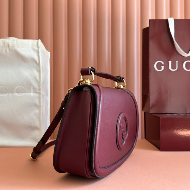 BLONDIE LARGE TOP HANDLE BAG 32 IN ROSSO ANCORA RED CALFSKIN