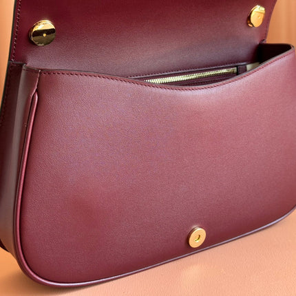 BLONDIE LARGE TOP HANDLE BAG 32 IN ROSSO ANCORA RED CALFSKIN