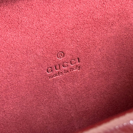 DIONYSUS MEDIUM SHOULDER BAG 22 IN ROSSO ANCORA RED GG GLOSSY LAMBSKIN