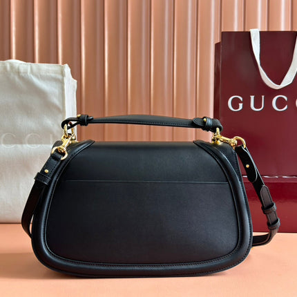 BLONDIE LARGE TOP HANDLE BAG 32 IN BLACK CALFSKIN