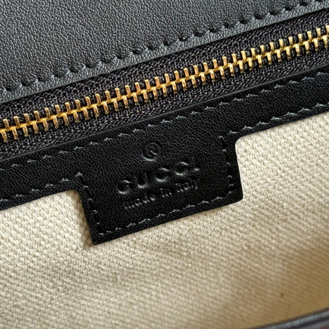 BLONDIE LARGE TOP HANDLE BAG 32 IN BLACK CALFSKIN