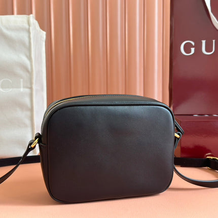 BLONDIE SMALL SHOULDER BAG 21 IN BLACK SMOOTH CALFSKIN