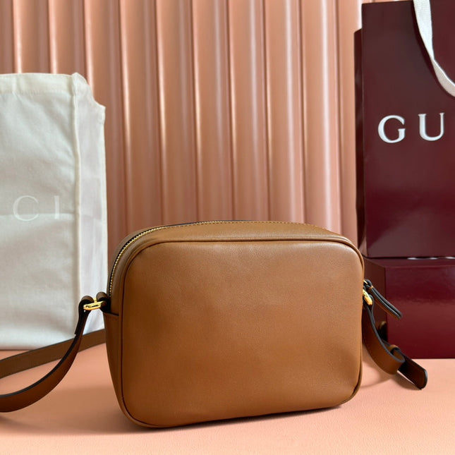 BLONDIE SMALL SHOULDER BAG 21 IN BROWN SMOOTH CALFSKIN