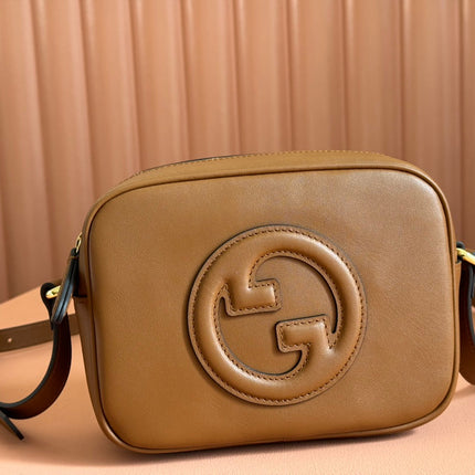 BLONDIE SMALL SHOULDER BAG 21 IN BROWN SMOOTH CALFSKIN