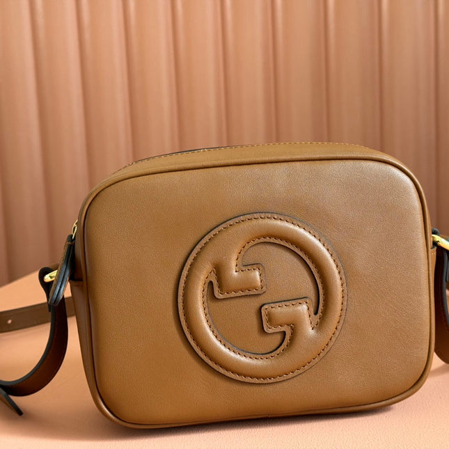 BLONDIE SMALL SHOULDER BAG 21 IN BROWN SMOOTH CALFSKIN