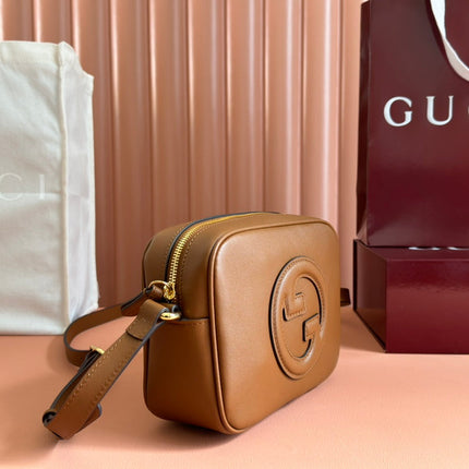 BLONDIE SMALL SHOULDER BAG 21 IN BROWN SMOOTH CALFSKIN