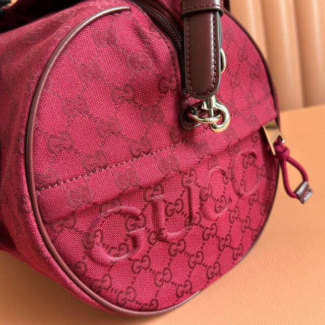 GG SMALL DUFFLE BAG 42 IN ROSSO ANCORA RED GG CANVAS