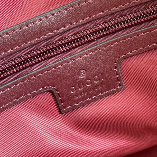 GG SMALL DUFFLE BAG 42 IN ROSSO ANCORA RED GG CANVAS