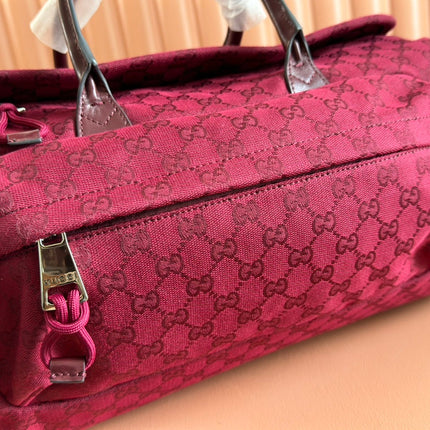 GG SMALL DUFFLE BAG 42 IN ROSSO ANCORA RED GG CANVAS