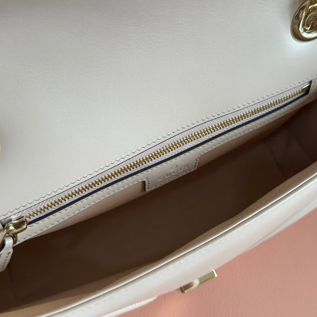 MARMONT MEDIUM SHOUDER BAG 26 IN LIGHT BEIGE CALFSKIN