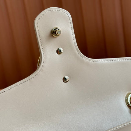 MARMONT MEDIUM SHOUDER BAG 26 IN LIGHT BEIGE CALFSKIN