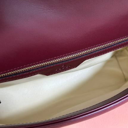 MARMONT MEDIUM SHOUDER BAG 26 IN ROSSO ANCORA RED CALFSKIN