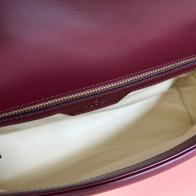 MARMONT MEDIUM SHOUDER BAG 26 IN ROSSO ANCORA RED CALFSKIN