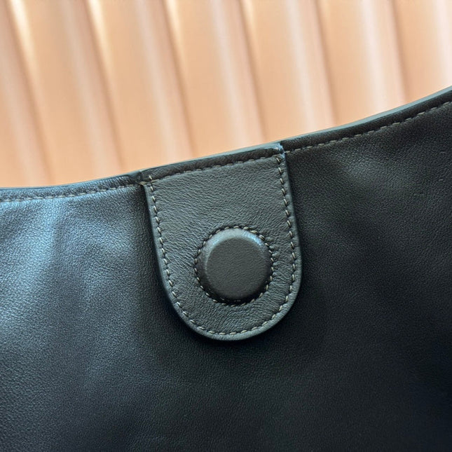 B LARGE SHOULDER BAG 49 IN SEAWEED GREEN GG EMBOSSED SUEDE