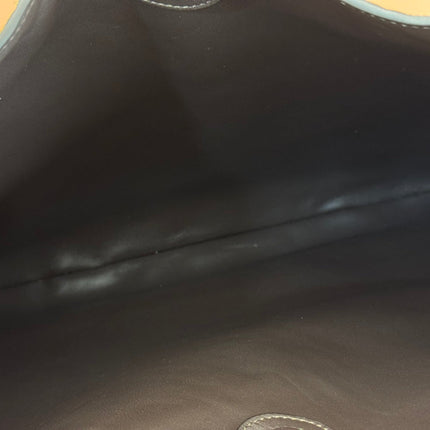 B LARGE SHOULDER BAG 49 IN SEAWEED GREEN GG EMBOSSED SUEDE