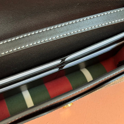 EMBLEM WALLET GG MONOGRAM 20 IN DARK BROWN AND BLACK CALFSKIN