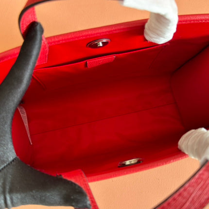 CHILDREN'S PRINTED CAT TOTE BAG 28.5 IN BEIGE AND DARK BROWN GG CANVAS RED TRIM