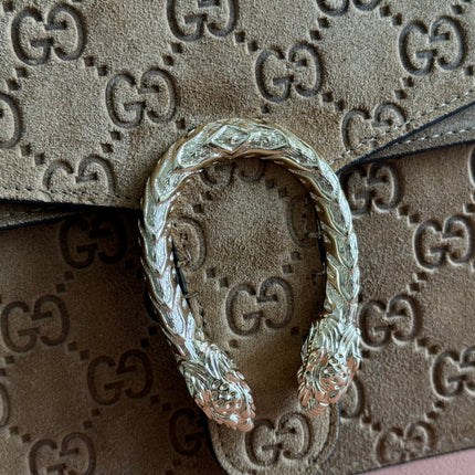 DIONYSUS LAGRE SHOULDER BAG 42 IN BROWN SUEDE