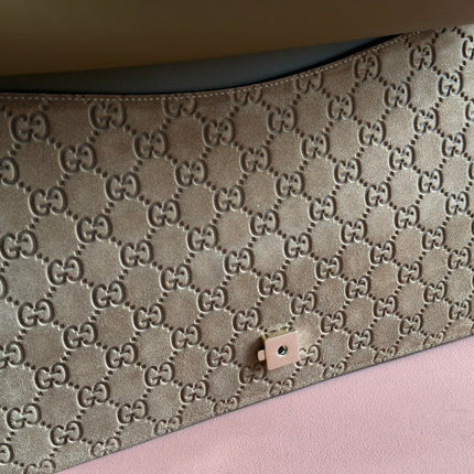 DIONYSUS LAGRE SHOULDER BAG 42 IN BROWN SUEDE