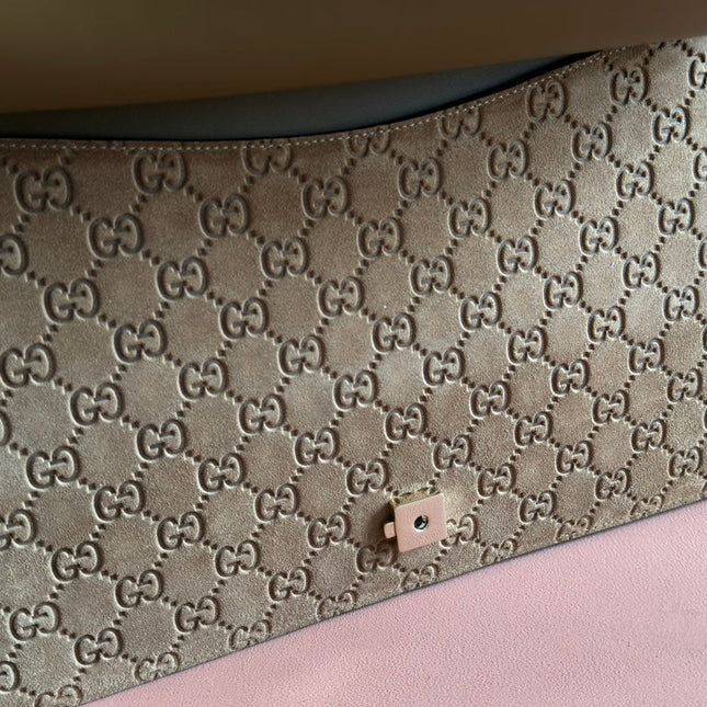 DIONYSUS LAGRE SHOULDER BAG 42 IN BROWN SUEDE