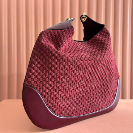 B LARGE SHOULDER BAG 49 IN ROSSO ANCORA RED GG EMBOSSED SUEDE