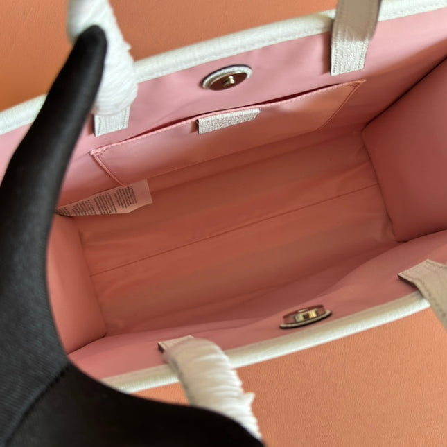 CHILDREN'S PRINTED BIG CAT TOTE BAG 28.5 IN BEIGE AND DARK BROWN GG CANVAS WHITE TRIM