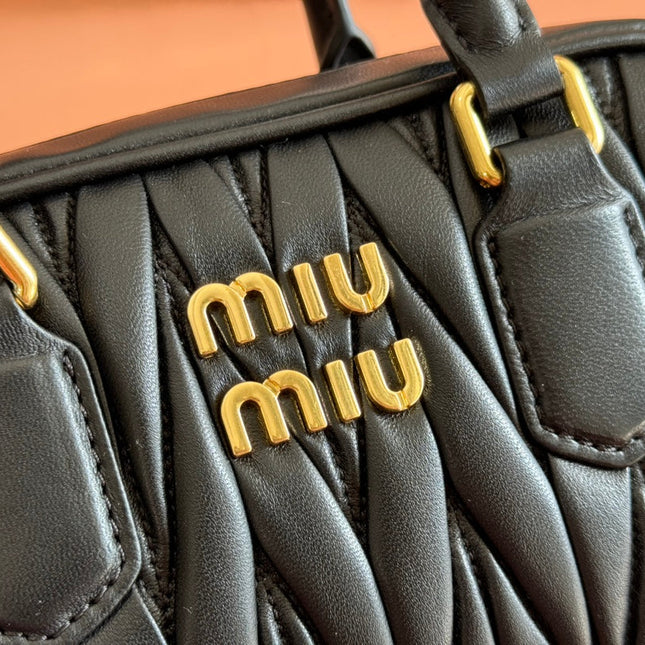 ARCADIE MATELASSÉ BAG 19 IN BLACK LAMBSKIN GOLD HARDWARE