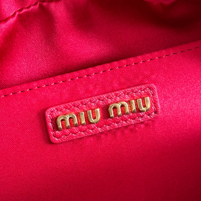 ARCADIE MATELASSÉ BAG 19 IN CERISE RED CALFSKIN GOLD HARDWARE