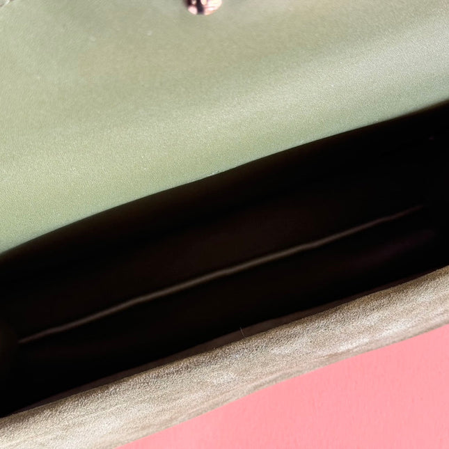 DIONYSUS MEDIUM SHOULDER BAG 27.5 IN DARK GREEN GG SUEDE