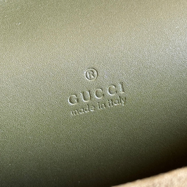 DIONYSUS MEDIUM SHOULDER BAG 27.5 IN DARK GREEN GG SUEDE