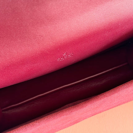 DIONYSUS MEDIUM SHOULDER BAG 27.5 IN ROSSO ANCORA RED GG SUEDE