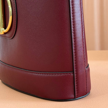 73 SMALL BUCKET BAG 20 IN ROSSO ANCORA RED SMOOTH CALFSKIN