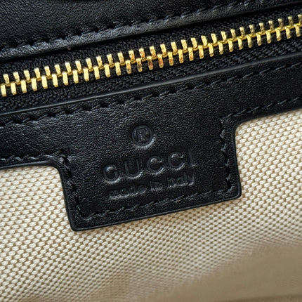 73 SMALL BUCKET BAG 20 IN BLACK SMOOTH CALFSKIN