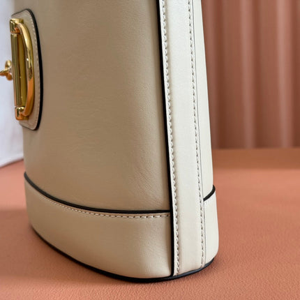 73 SMALL BUCKET BAG 20 IN OFF WHITE SMOOTH CALFSKIN