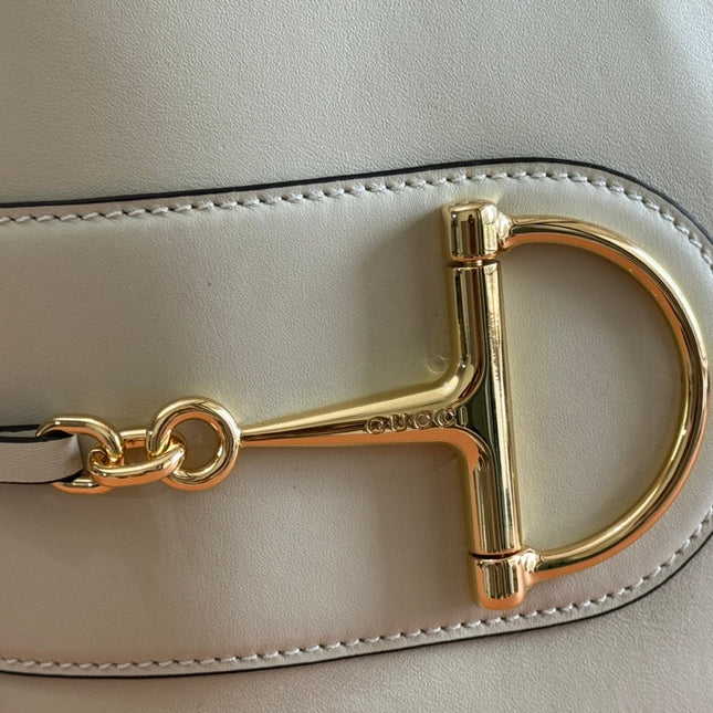 73 SMALL BUCKET BAG 20 IN OFF WHITE SMOOTH CALFSKIN